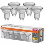 5er-PACK OSRAM LED BASE PAR16 GU10 LED Strahler 4.3W wie 32W 120&deg; warmwei&szlig;...