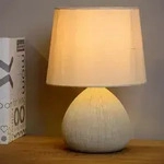 Lucide RAMZI Tischleuchte &Oslash;18cm 1xE14 Beige Keramik Japandi
