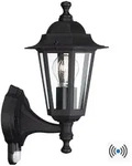 Philips IR Wandleuchte Peking in Schwarz mit Bewegungsmelder in klassischer Form
