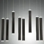 Prado 8-flammige LED Pendelleuchte im R&ouml;hrenstil mit Ober- und Unterlicht in...