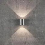 Nordlux Beeindruckende Lichtspiele Au&szlig;enwandleuchte Up&Down aus Edelstahl inkl.LED