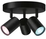 WIZ Smarter 3-flammiger RGB LED Deckenstrahler Imageo rund in Schwarz WLAN/Wi-Fi