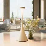 Sigor Akku-Tischleuchte Nudrop rund d&uuml;nenbeige dimmbar Flex-Mood 2200K/2700K IP54