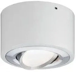 Schwenkbarer LED-Deckenstrahler Argun rund wei&szlig; Aluminium geb&uuml;rstet Metall Paulmann