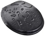 vidaXL Toilettensitz WC-Sitz MDF Wassertropfen Design - Schwarz