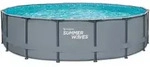 Summer Waves Elite Frame Pool Aufstellpool rund Komplettset Grau &Oslash; 549x132 cm - Grau