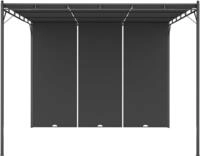 vidaXL Gartenpavillon mit Seitenvorhang 3x3x2,25 m Anthrazit