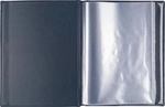 Idena Zeugnismappe wattiertes Cover 12 Klarsichth&uuml;llen 100&mu; DIN A4 &ndash; blau -...