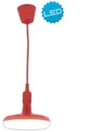 N&auml;ve Pendel incl. LED-Tellerlampe E27 rot "Ufo" - Textil/Silikon/Kunststoff - Farbe: