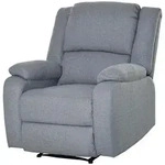 HOMCOM Fernsehsessel Relaxsessel mit Liegefunktion TV-Sesse Polyester Hellgrau