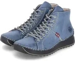 Rieker Schn&uuml;rstiefeletten Damen Kunstleder Blau Gr&ouml;&szlig;e: 37 - Blau - 37