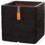 Capi Europe - Blumentopf quadratisch Rib NL - Schwarz - 50x50 - KBLR904 -...