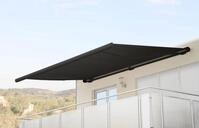 Elektrische Kassettenmarkise H122, Markise Vollkassette 4x3m Polyester anthrazit,