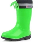 Ladeheid Kinder M&auml;dchen Jungen Gummistiefel mit Stulpe LA-972 (Gr&uuml;n/Schwarz, 20 EU)