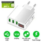 Eaxus&reg; USB Ladeger&auml;t 3A - 3 Port Handy Netzteil mit LCD-Display &