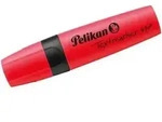 Pelikan Textmarker 490 Keilspitze, Strichst&auml;rke 1,2 + 5 mm, rot - Rot