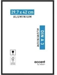 accent by nielsen Aluminium Bilderrahmen Accent, 29,7x42 cm (A3), Schwarz Matt -