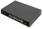 Digitus 16 Port Fast Ethernet PoE Switch , 2 Gigabit Uplinks (RJ45 / SFP),...