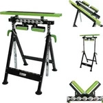2x Multifunktions-Arbeitsbock Rollenbock h&ouml;henverstellbar Klappbock V-Rollen 4 in 1