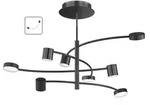 LED Deckenlampe Lichtobjekt Lampe Leuchte Deckenleuchte 8flg schwarz Dimmbar -