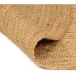 vidaXL Teppich Jute Geflochten 180 cm Rund - Beige