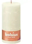 Bolsius Stumpenkerze Rustikal Soft Pearl - 20 cm / &oslash; 10 cm - Wei&szlig;