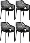 CLP Gartenstuhl Air XL 4er Set, Modern, Gestell Kunststoff, stapelbar, wetterfest
