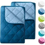wometo 2 St&uuml;ck Microfaser Sommer Steppbett 155x220 &ndash; dunkelblau und blau / /