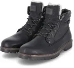 Rieker Herren Schn&uuml;rstiefeletten Winterboots Schwarz Leder-Synthetik-Mix
