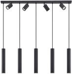 Lindby H&auml;ngeleuchte Sanad, 116 cm, 9-flg., schwarz, GU10