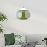 BRILLIANT dimmbare Retro H&auml;ngelampe mit gr&uuml;nem Glas-Schirm | h&ouml;henverstellbare