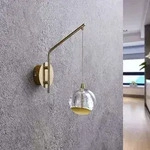 Lindby - Art Deco Art Deco Wandlampe Gold I Messing mit Glas inkl. LED - Hayley I