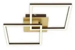 LED Deckenleuchte, gold-braun, 2x LED/11W - Wei&szlig;