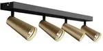 Lucande Deckenleuchte Angelina, 4-flg., messing/gold - Schwarz