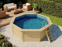 Karibu Holzpool Modell X1 Pool aus Holz, Natur