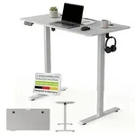 Juskys H&ouml;henverstellbarer Schreibtisch 120x60 cm - Elektrisch stufenlos verstellbar