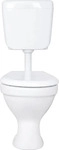 Komplettset Stand WC Abgang Waagerecht Wand Tiefsp&uuml;ler + Deckel + Sp&uuml;lkasten -