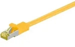 Goobay RJ45 Patchkabel CAT 6A S/FTP (PiMF), 500 MHz mit CAT 7 Rohkabel, Gelb, 0,5 m,