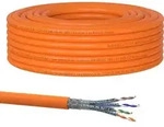 Cat.7 Netzwerkkabel Verlegekabel 1000 MHz S/FTP 15 m Rolle PIMF Orange - Orange