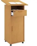 VCM Holz mobiles Rednerpult | Ma&szlig;e ca. H. 109 bis 120 cm x B. 60 cm x T. 50 cm 