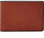 FOSSIL Geldb&ouml;rse Steven FPW Bifold Wallet Burnt Henna rot - Rot