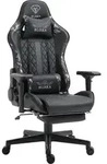 Chair Racing Chefsessel mit Fu&szlig;st&uuml;tze und ergonomsichen 4D-Armlehnen, ergonomischer