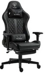 Chair Racing Chefsessel mit Fu&szlig;st&uuml;tze und ergonomsichen 4D-Armlehnen, ergonomischer