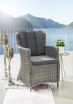 Destiny Gartensessel LUNA 2er Set, Polyrattan + Aluminium, vintage grau