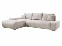 Juskys Sofa Iseo Links - L Form, Schlaffunktion, Stoff, modern & bequem - Couch...