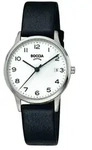 Boccia Titanium 3310-01 Uhr Damenuhr Lederarmband Datum schwarz - Silber