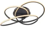 Globo Lighting Deckenleuchte Metall schwarz matt, Kunststoff opal, wei&szlig;, &oslash;: 600mm,