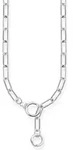 Thomas Sabo KE2192-051-14 Gliederkette Zwei Ringverschl&uuml;sse Wei&szlig;e Steine Silber -