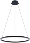 Arcchio LED-H&auml;ngeleuchte Albiona, schwarz, 1 Ring, &Oslash; 80 cm