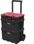 3er-Satz Stack N Roll-Boxen KETER - Schwarz